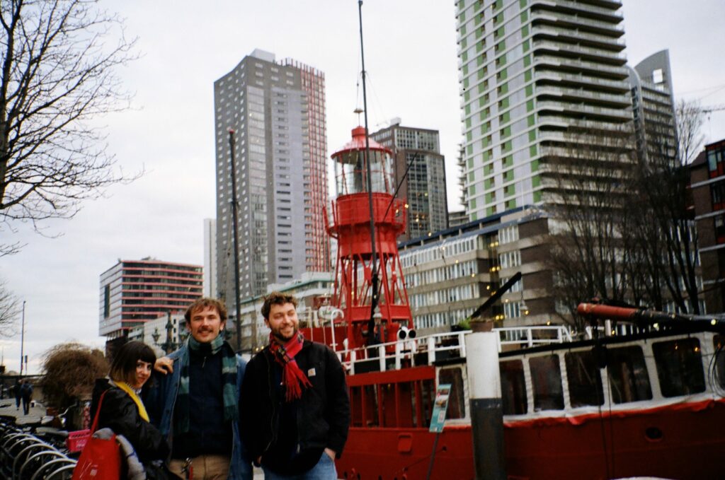 Amsterdam band Croptop in front of Vessel11 in Rotterdam, photo by Natalie Kopec